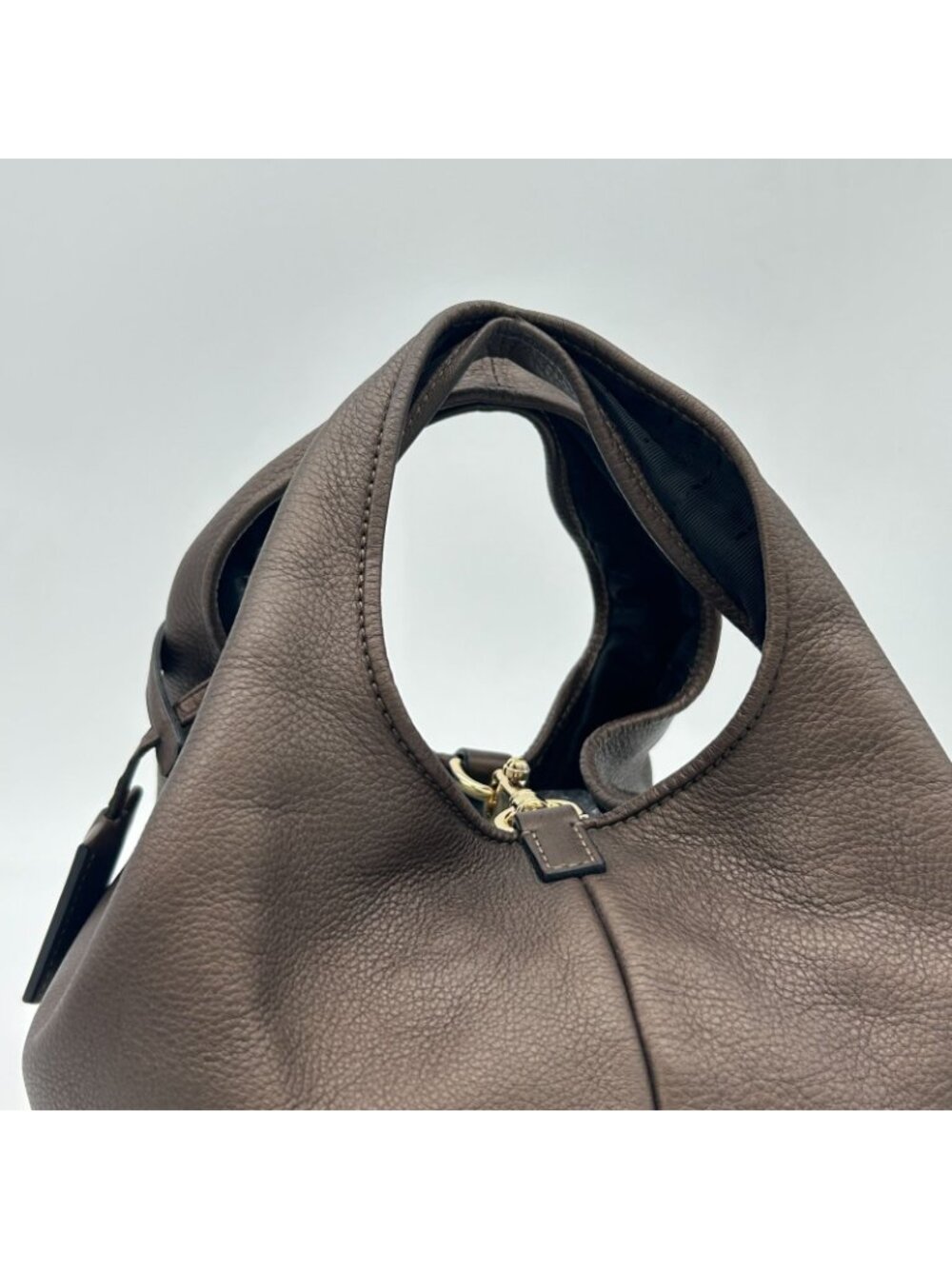 Loewe Karie Tote Bag Canvas Leather Gold - Picture 7 of 16